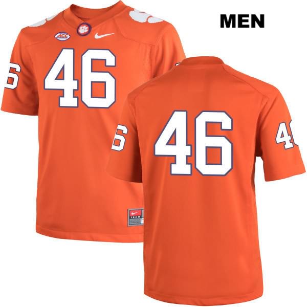 Men's Clemson Tigers #46 Jarvis Magwood Stitched Orange Authentic Nike No Name NCAA College Football Jersey ZYI6546SN